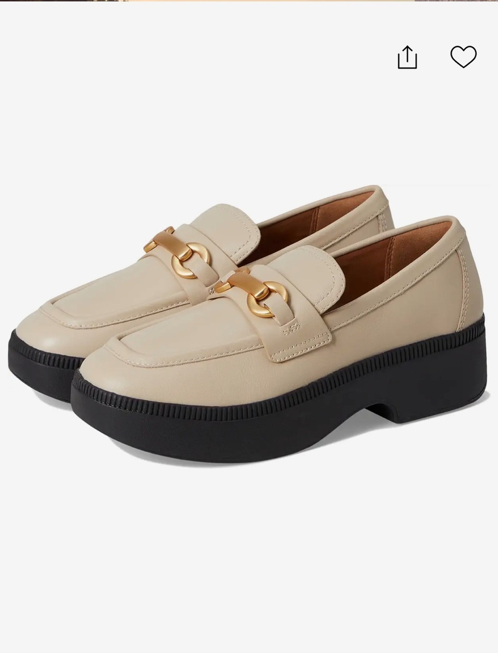 Fitflop F-Luma Chunky-Snaffle Leather Demi-Wedge Loafers